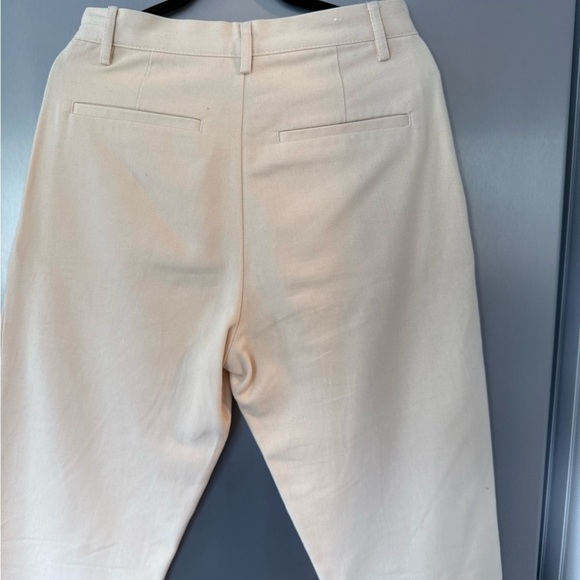 Zara Cream carrot Chinos Relaxed Fit High-Waisted - Picture 7 of 8